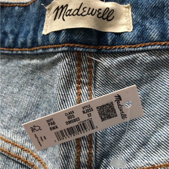 NWT Madewell Relaxed Mid-Length Denim Shorts Size 32 - Picture 8 of 10